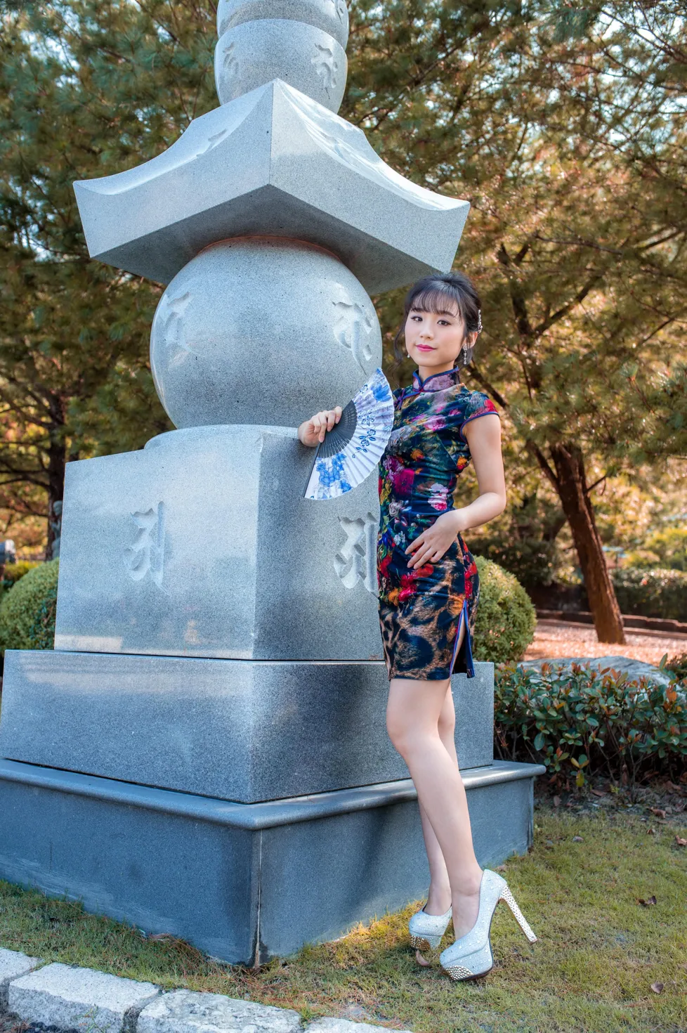 [Mzsock] NO.194 Yu Chen short cheongsam high heels beautiful legs street photography#[105P]-61